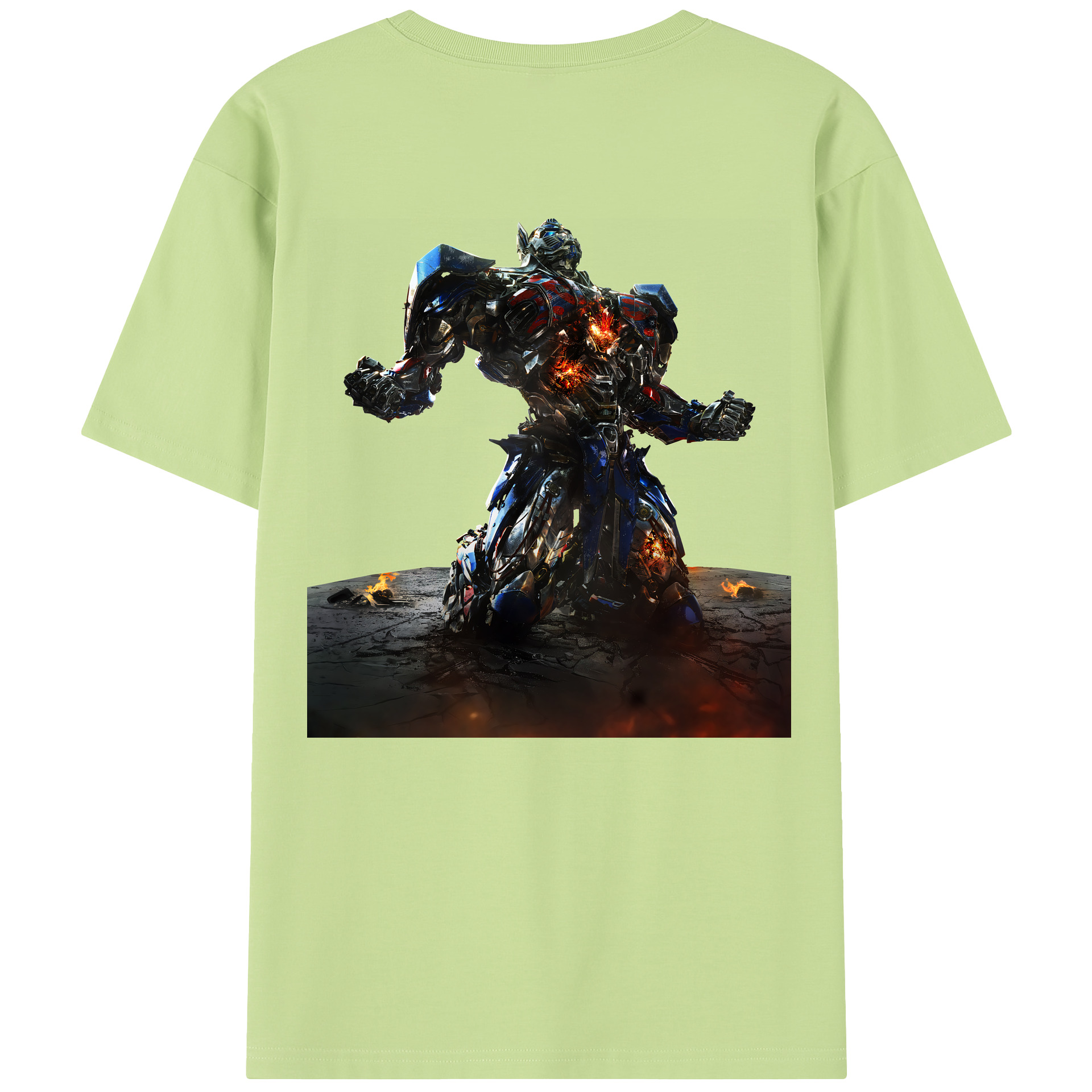 （画像用） Transformers トランスフォーマー 綿100％半袖Tシャツ（背面プリント）